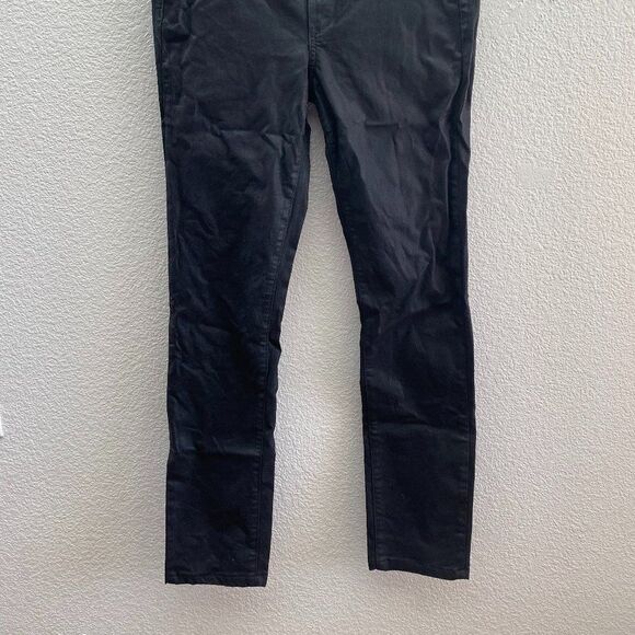 Paige Peg Skinny Jeans Black Coated Pandora PSKF448-283 29 x 29.5 Mid-Rise - Picture 6 of 7